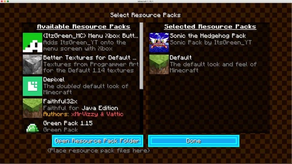 Sonic the Hedgehog Resource Pack 1.16 / 1.15
