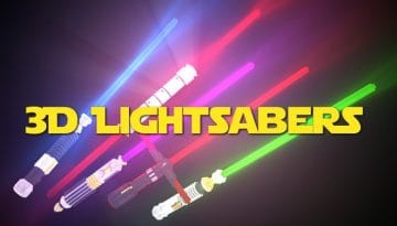 Glowing 3D Lightsabers Resource Pack 1.19 / 1.18