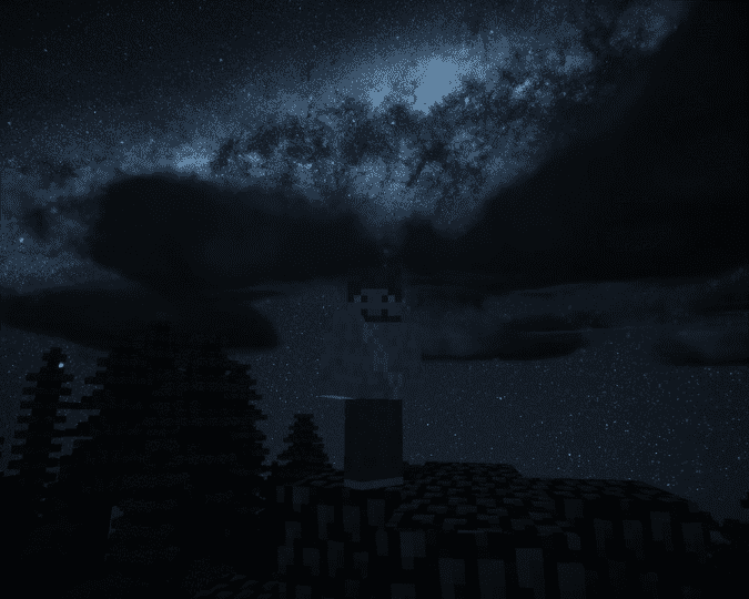 Milkyway Galaxy Night Sky Resource Pack 1.19 / 1.18