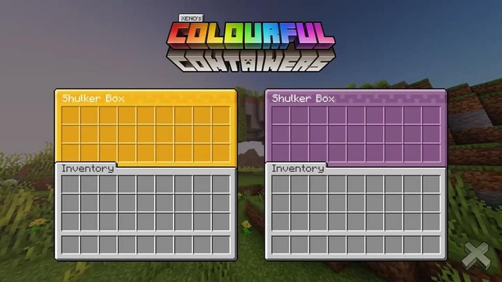 colourful containers gui resource pack