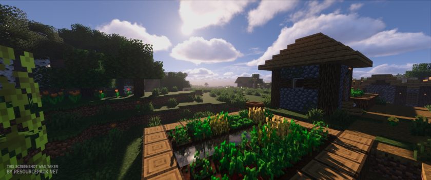 I got these shaders for Minecraft pocket edition similar to ray tracing and  so I took a picture of a villager house I modified with the mod : r/ Minecraft