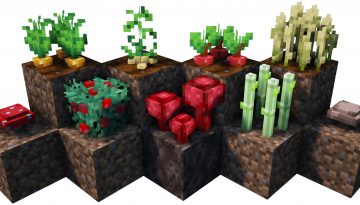 Crops 3D Resource Pack 1.19 / 1.18